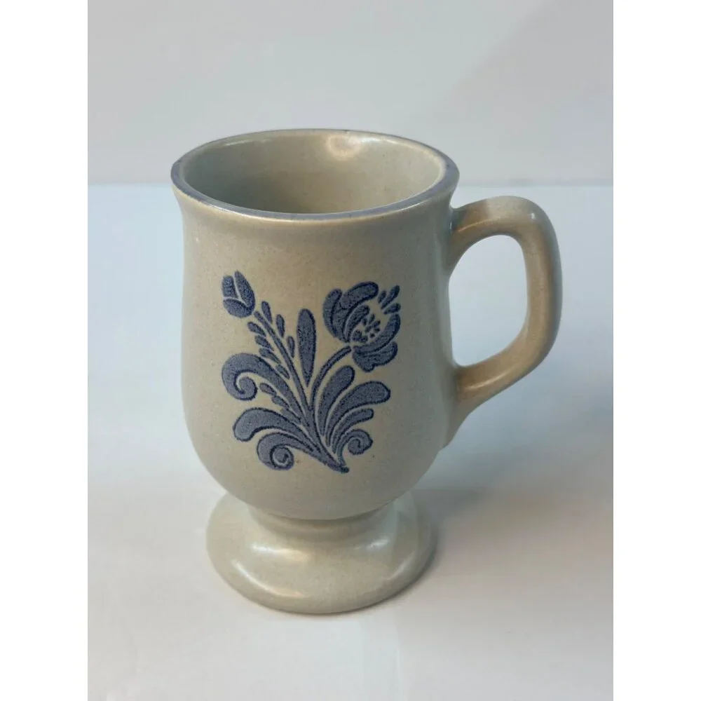 VTG Pfaltzgraff Yorketown Pedestal Mugs Set of 2 5